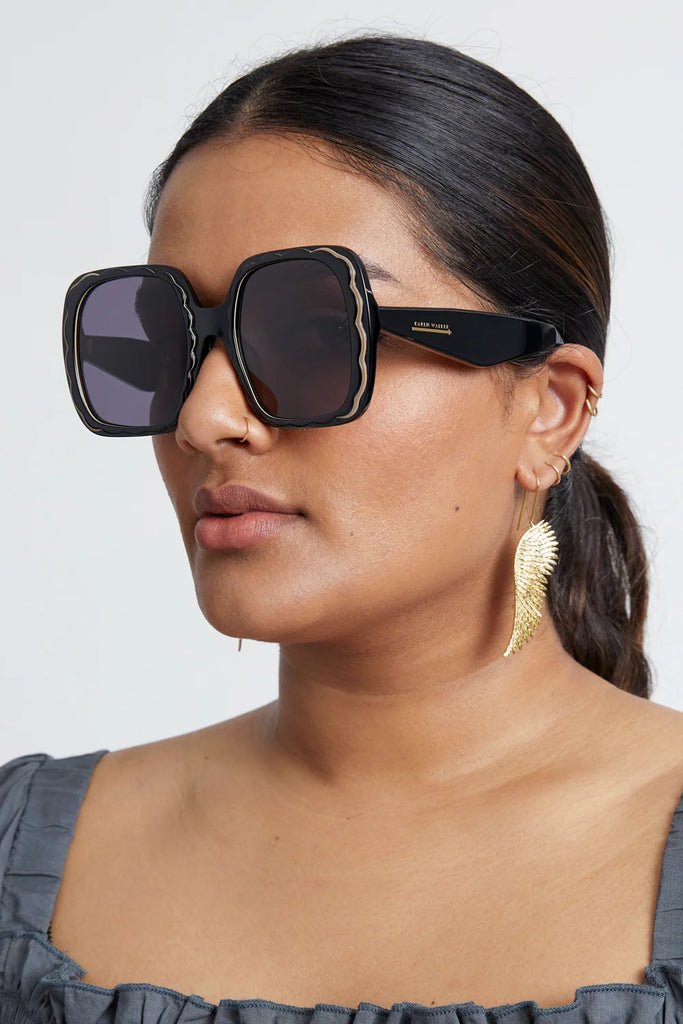 Karen Walker Sunglasses Bloom Doom Black Kiitos Living by Design