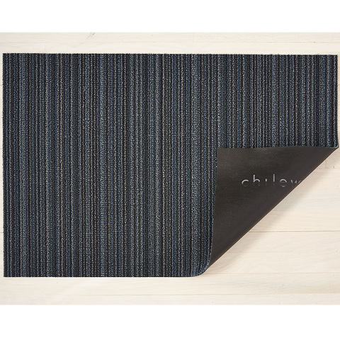 Chilewich Shag Utility Mat - Skinny Stripe - Blue