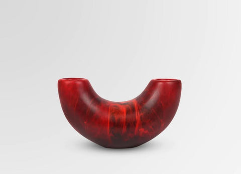 Dinosaur Designs Small Horn Vase - Blood Orange