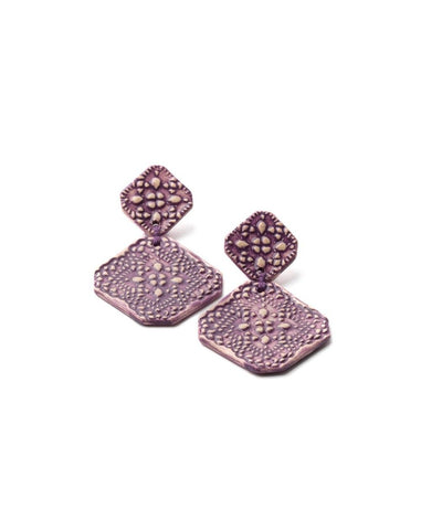 Anna Kitsou Dentelle II Earrings - Purple