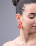Anna Kitsou Tiryns Earrings -  Dark Red