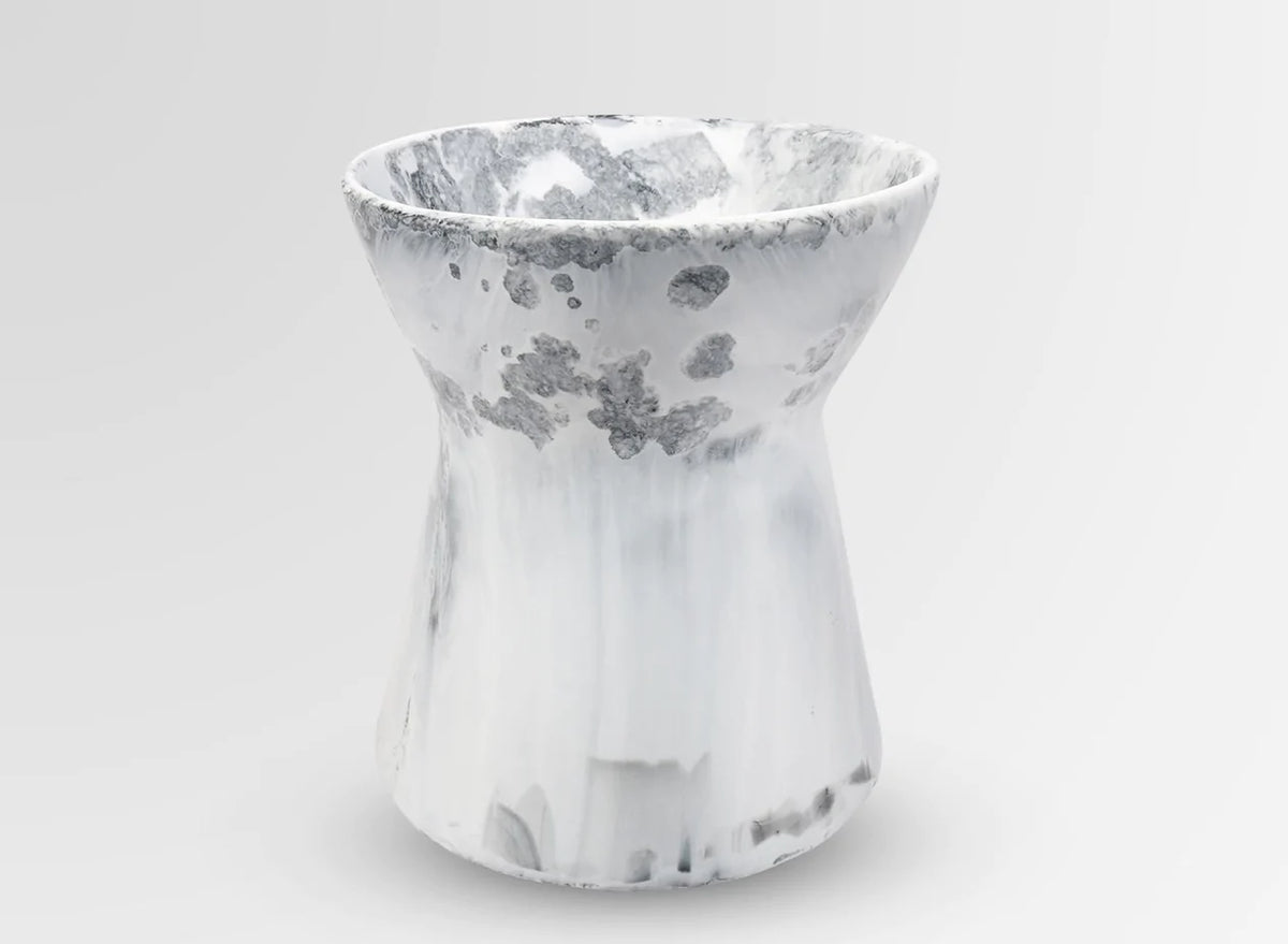 Dinosaur Designs Bow Vase White Marble Kiitos Living by Design