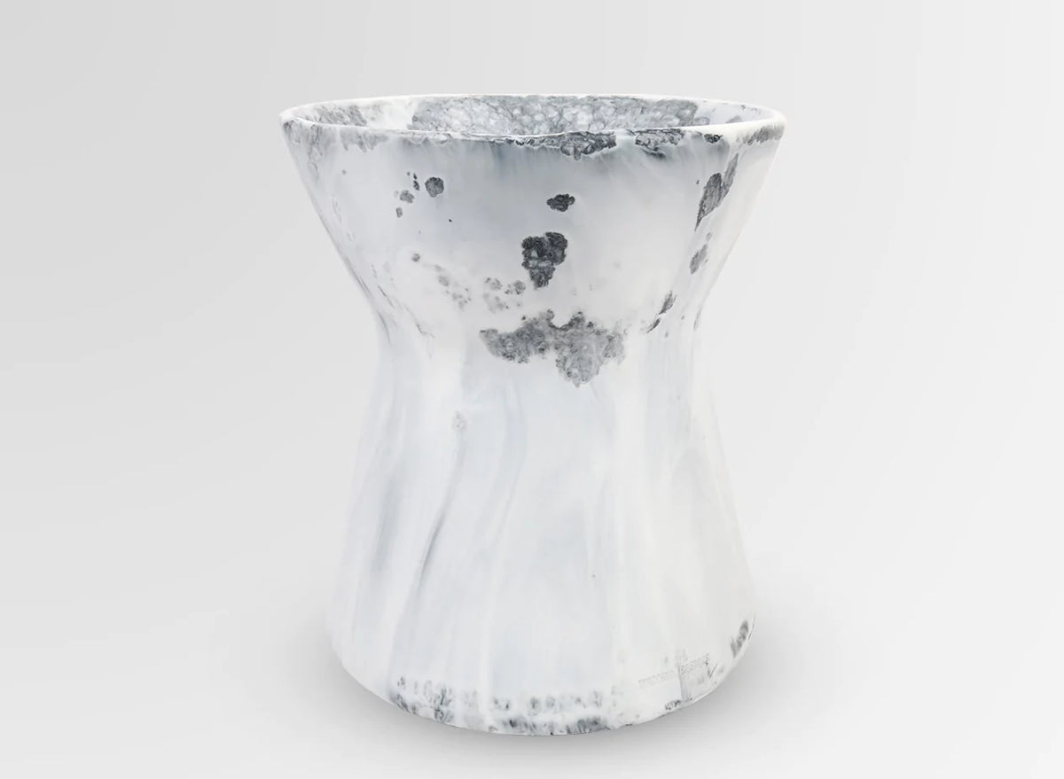 Dinosaur Designs Bow Vase White Marble Kiitos Living by Design