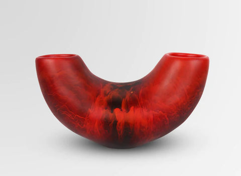 Dinosaur Designs Medium Horn Vase - Blood Orange