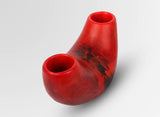 Dinosaur Designs Medium Horn Vase - Blood Orange