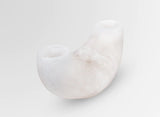 Dinosaur Designs Medium Horn Vase - Snow Swirl