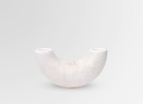 Dinosaur Designs Small Horn Vase - Snow Swirl