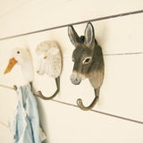 Wildlife Garden - Hand Carved Hook - Donkey