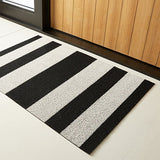 Chilewich Shag Utility Mat - Bold Stripe - Black/White