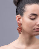 Anna Kitsou Ceramic Earrings Drops  - Terracotta
