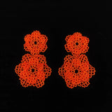 Seda Vera Double Earrings - Orange Sparkle