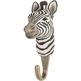 Wildlife Garden - Hand Carved Hook - Zebra