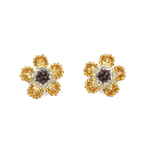 Seda Wildflower Studs Earrings - Gold