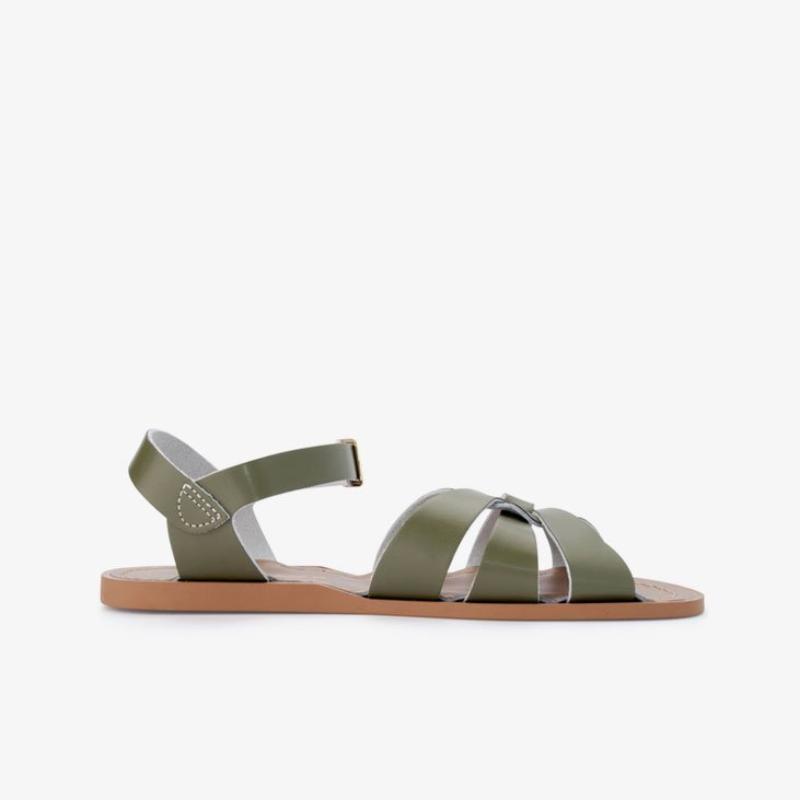 Olive green saltwater sandals clearance
